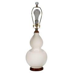 Ralph Lauren Large Double Gourd White Ceramic Table Lamp