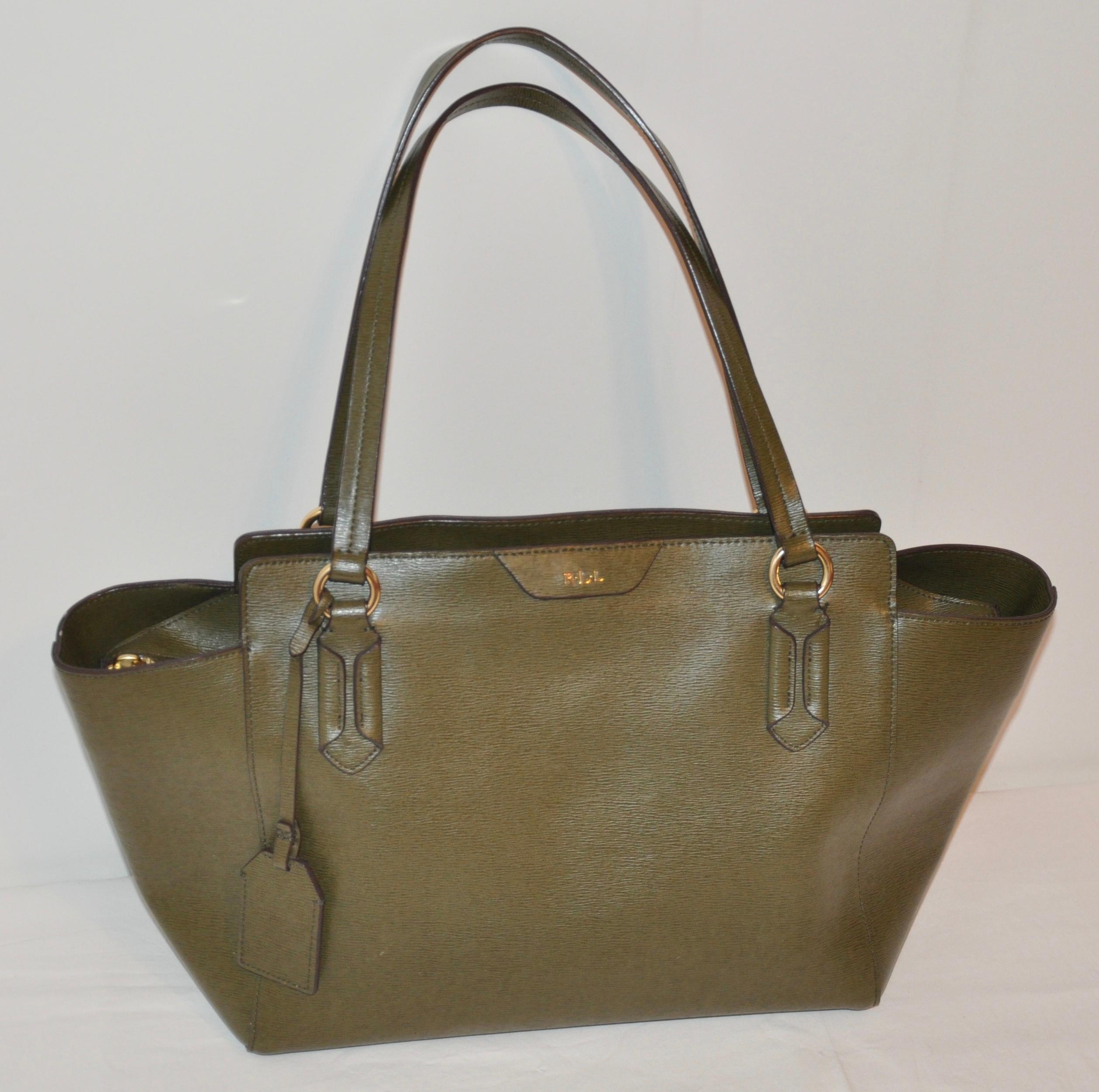 Stylish Olive Green Telfar Shopping Bag