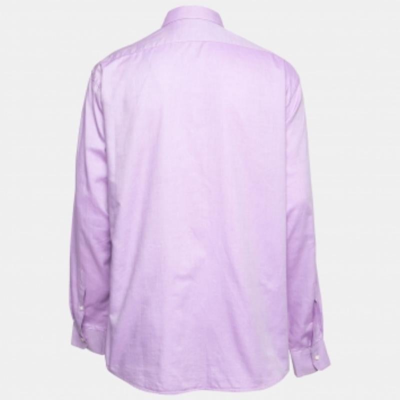 Men's Ralph Lauren Lavender Cotton Logo Embroidered Button Down Shirt S For Sale