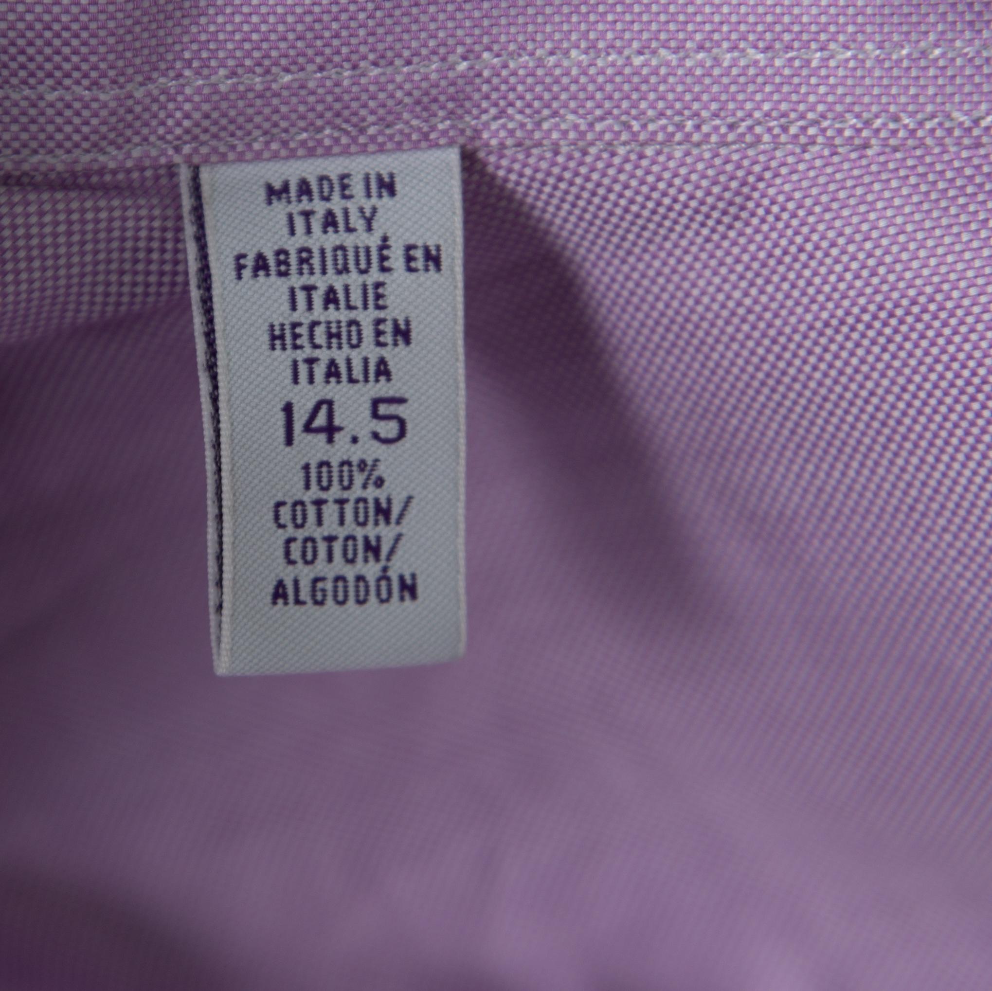 Men's Ralph Lauren Lavender Cotton Logo Embroidered Button Down Shirt S