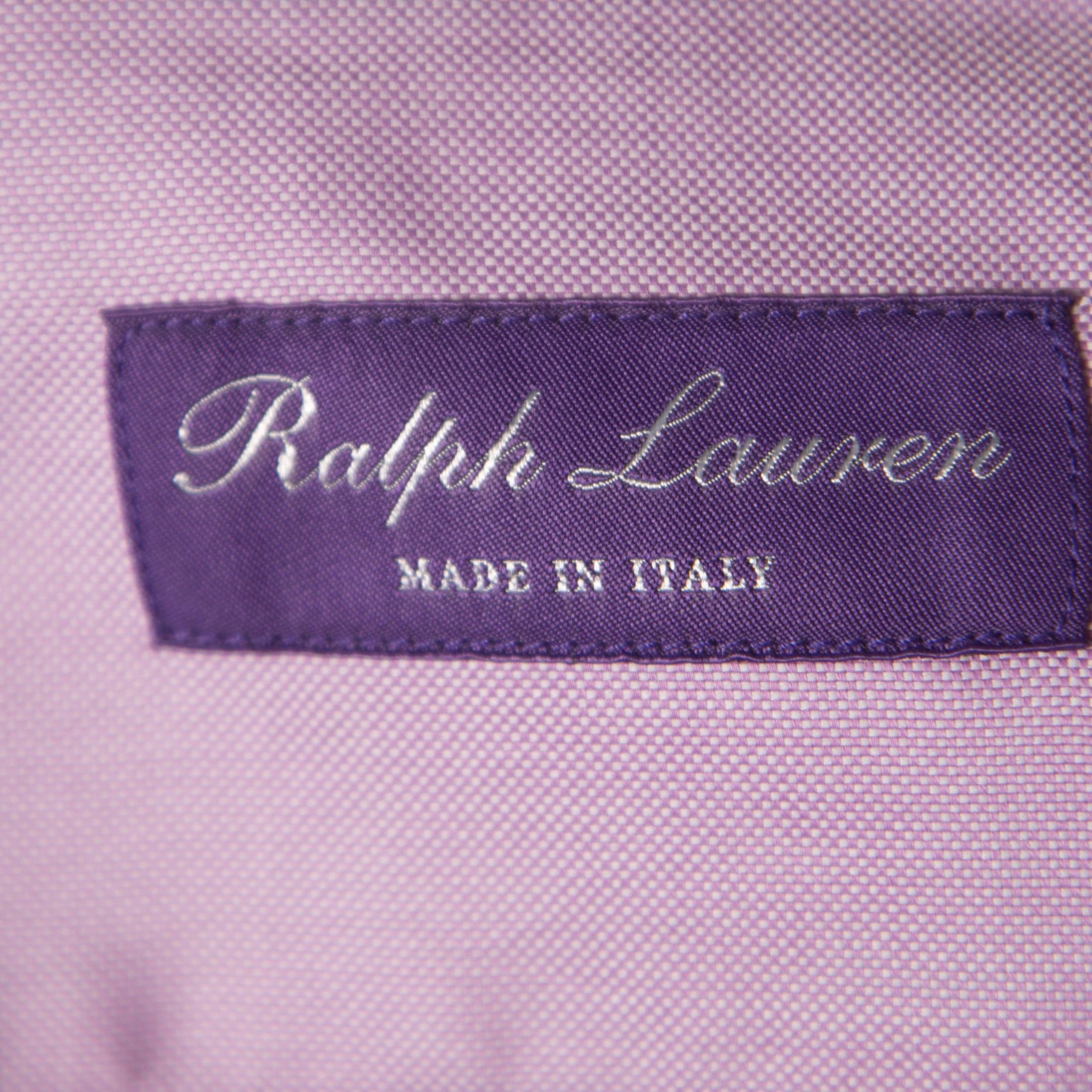 Ralph Lauren Lavender Cotton Logo Embroidered Button Down Shirt S 1