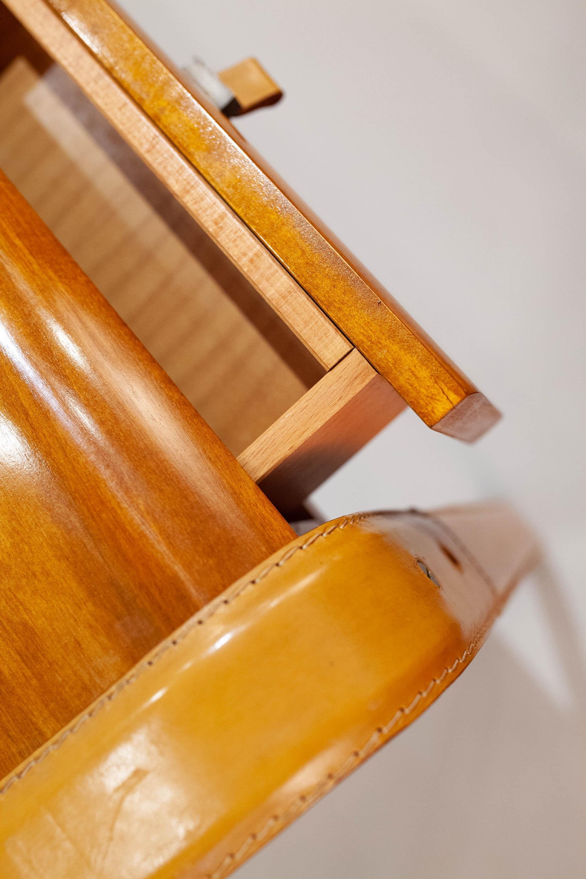 20th Century Ralph Lauren Leather and Wood Desk