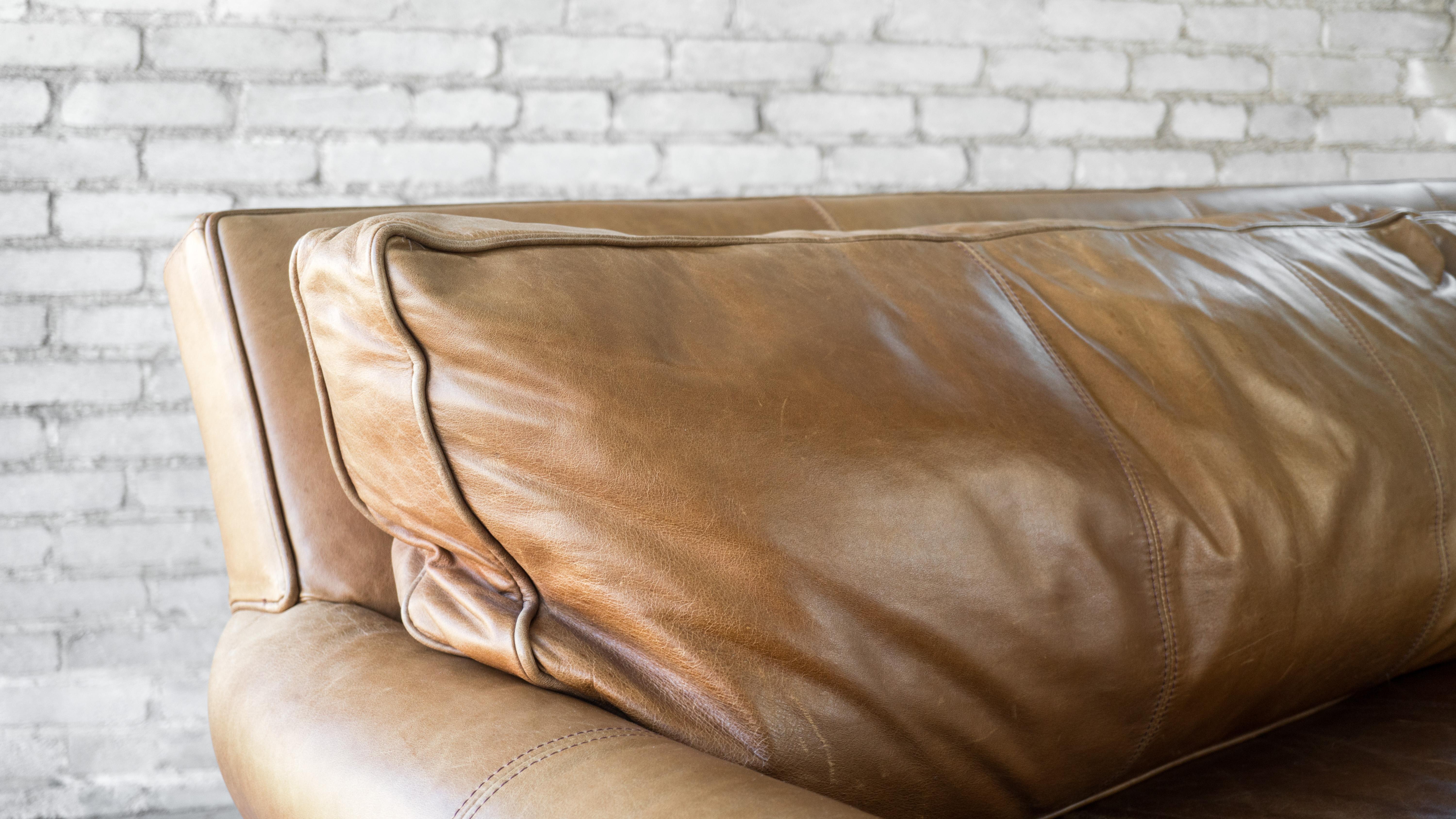 Ralph Lauren Leather MacIntyre Sofa For Sale 2