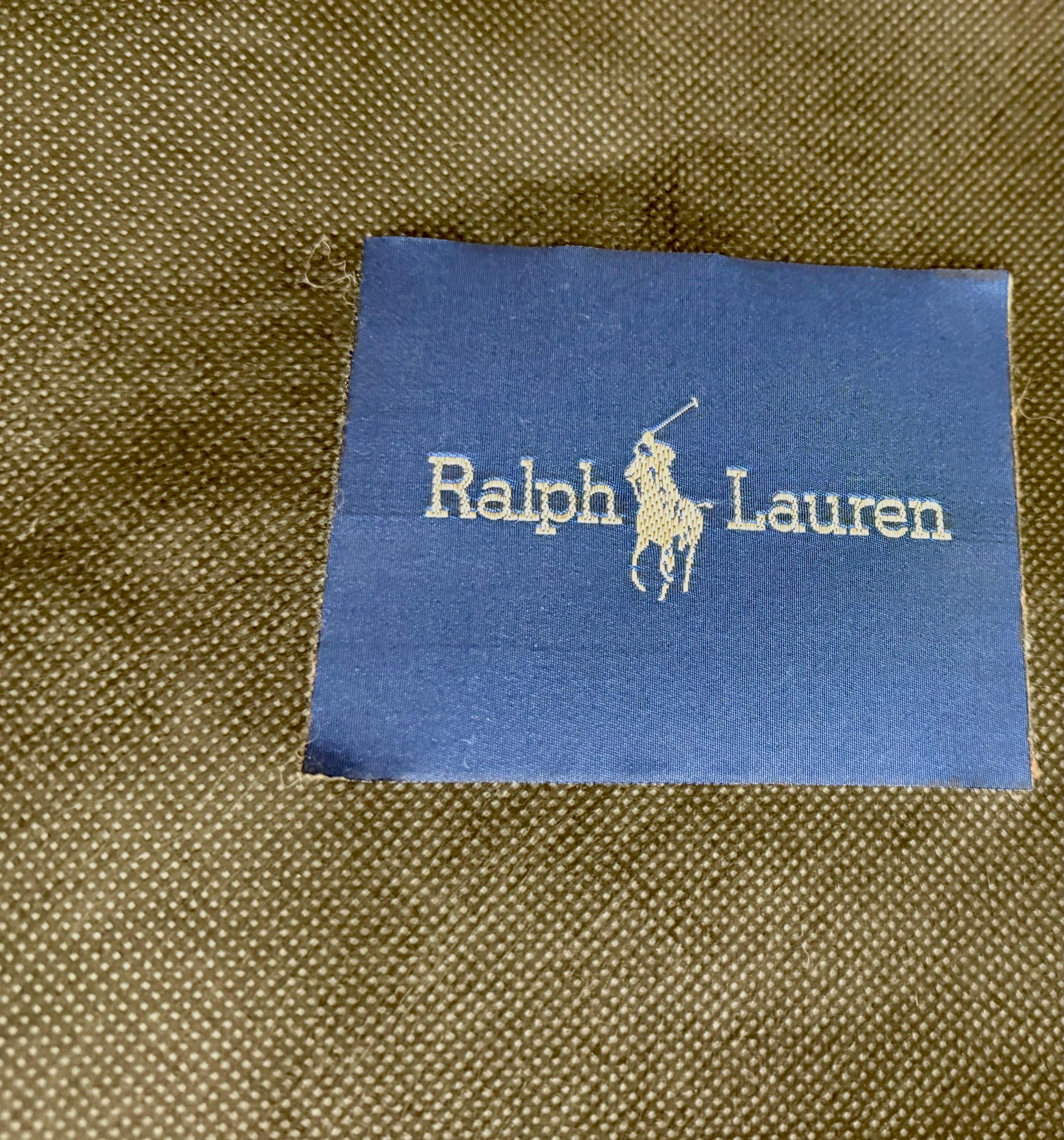Ralph Lauren Lesesessel aus Leder und passender Ottoman im Angebot 3