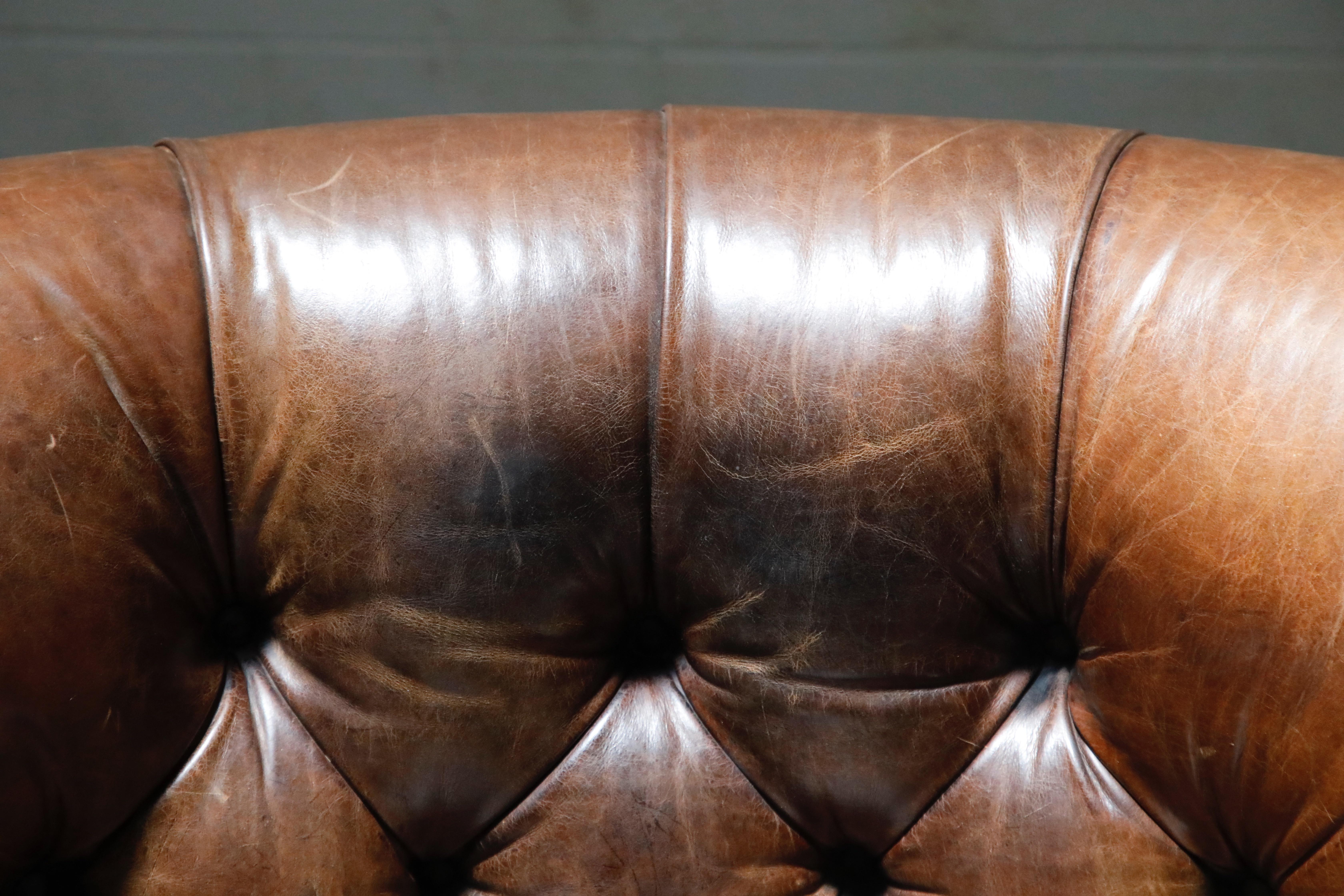 Ralph Lauren Leather Wingback Writer's Club Chair, Signed 4