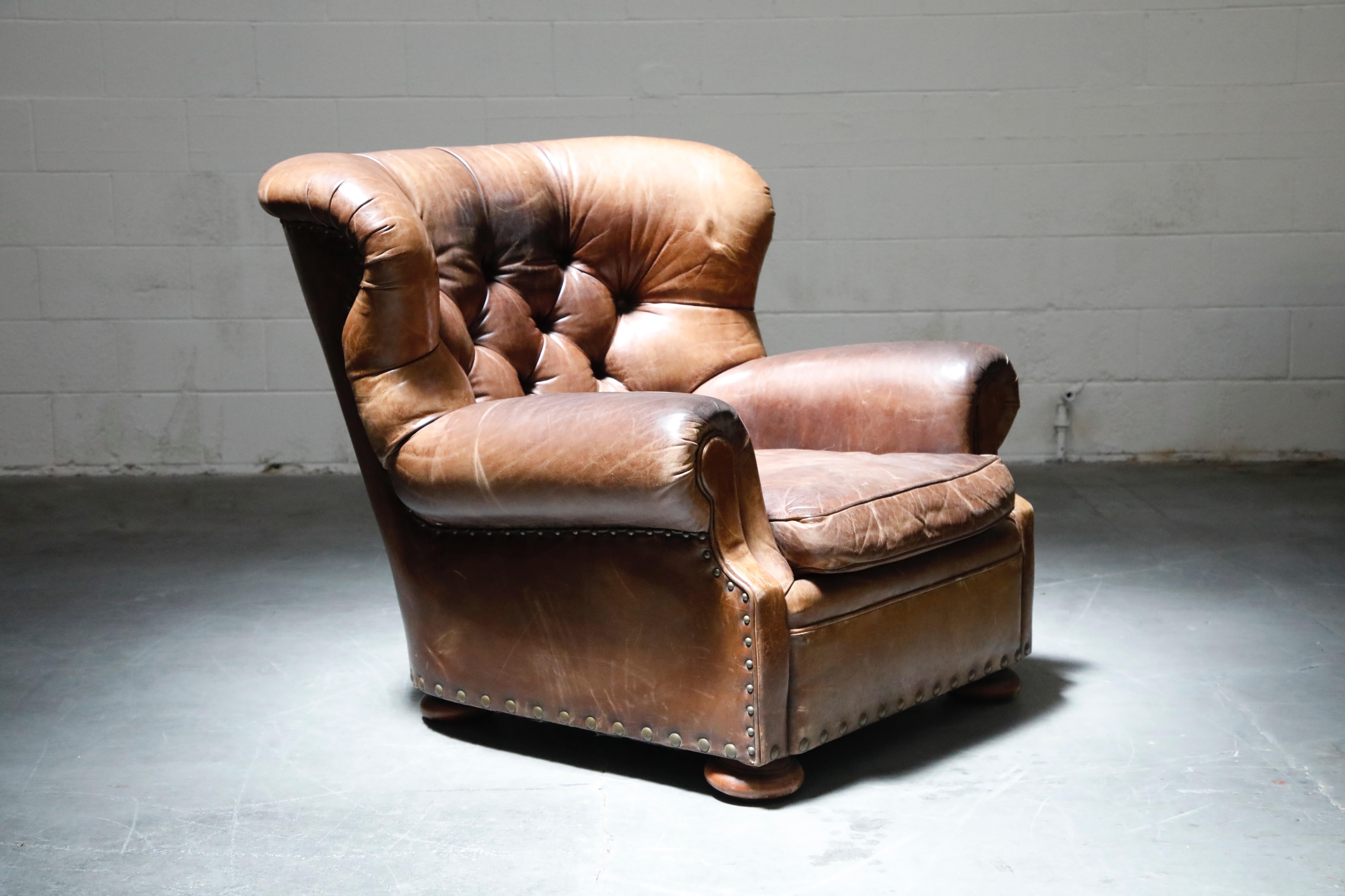 ralph lauren leather chairs vintage