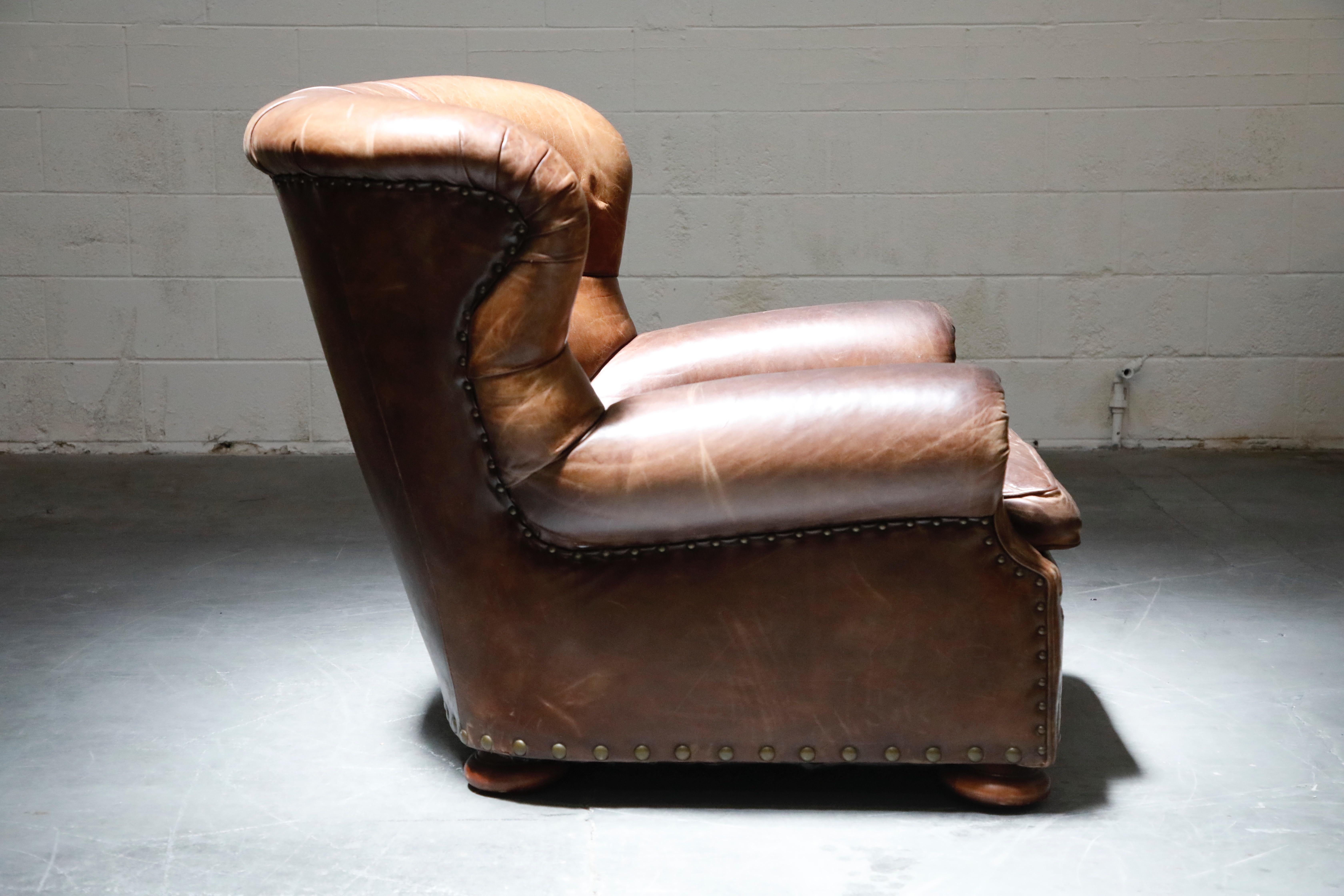 ralph lauren leather club chair