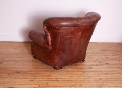 Chaise d'écrivain et pouf en cuir Ralph Lauren