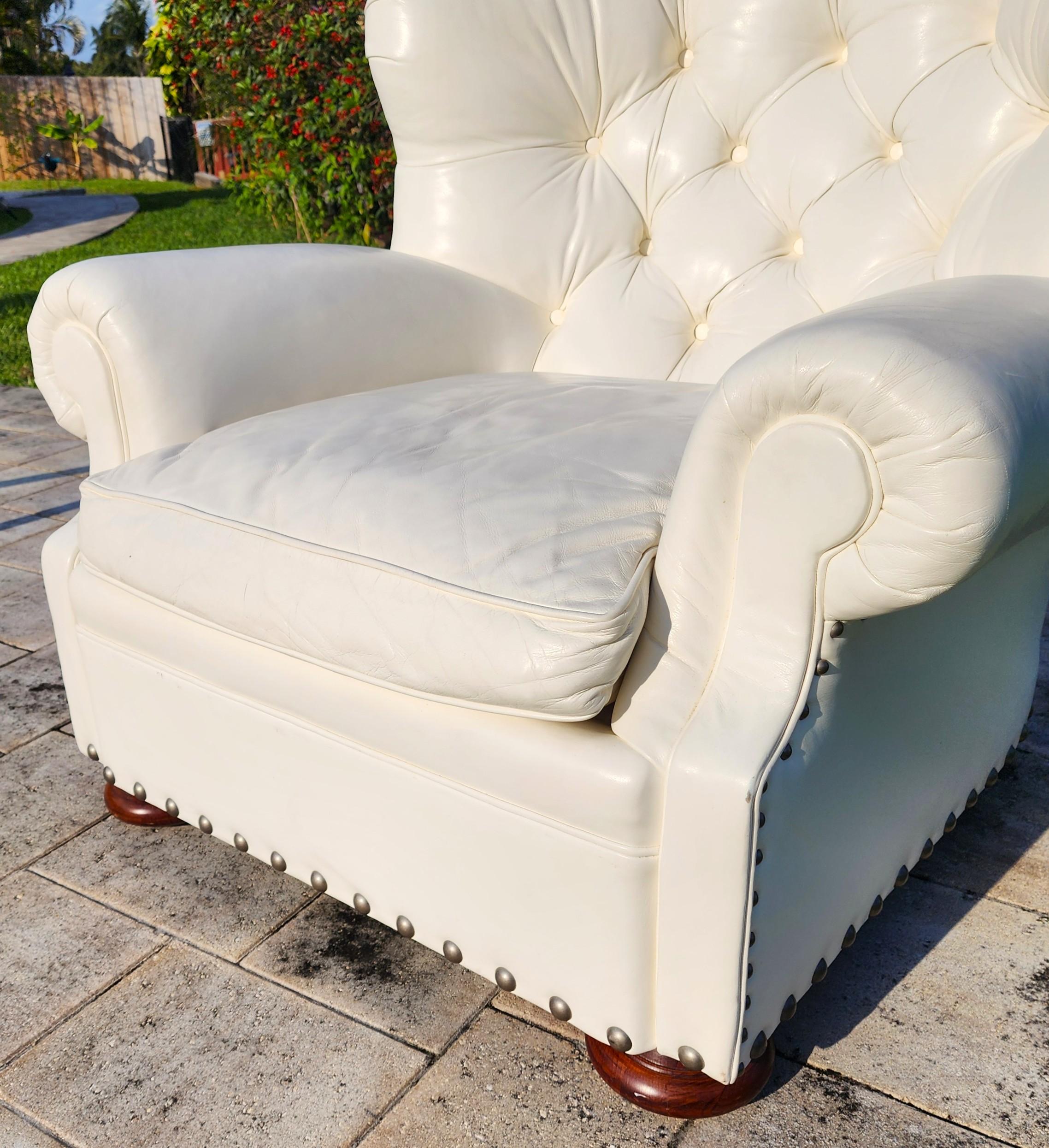 Sillón de cuero Ralph Lauren para escritores en Bueno estado para la venta en Lake Worth, FL