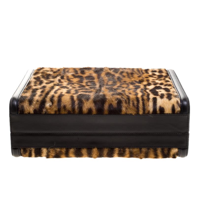De las mujeres Cartera de piel de becerro con estampado de leopardo Ralph Lauren