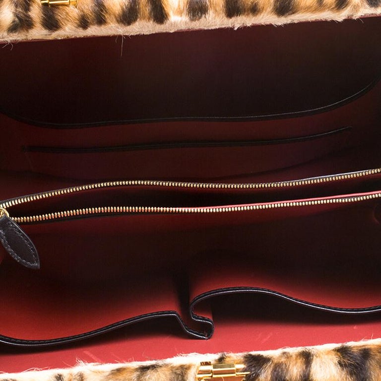 Ralph Lauren Leopard Print Calfhair Satchel at 1stDibs