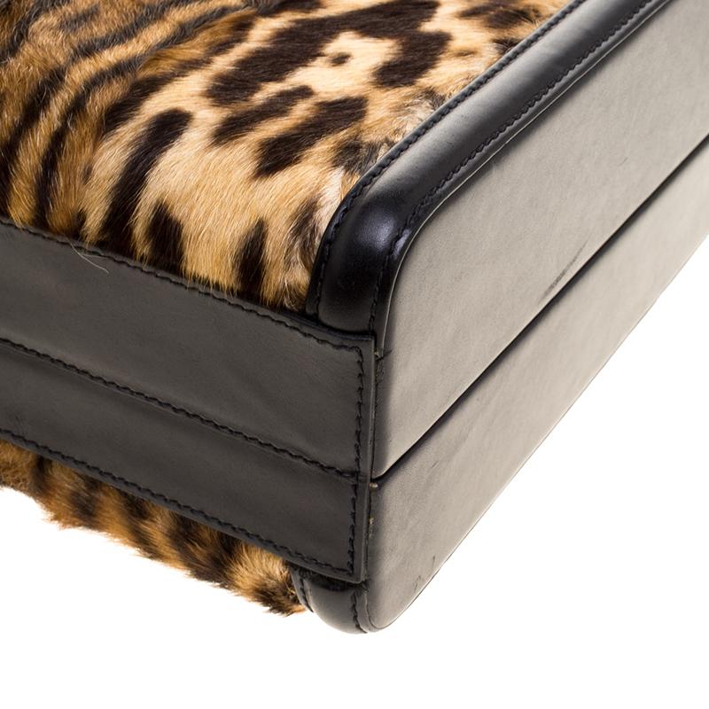 Cartera de piel de becerro con estampado de leopardo Ralph Lauren 3