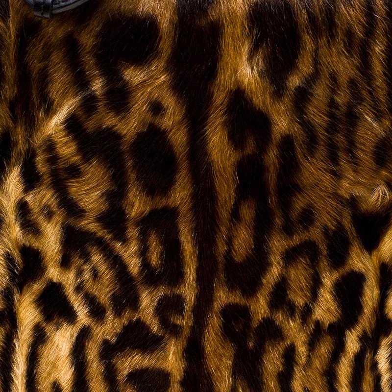 Cartera de piel de becerro con estampado de leopardo Ralph Lauren 4