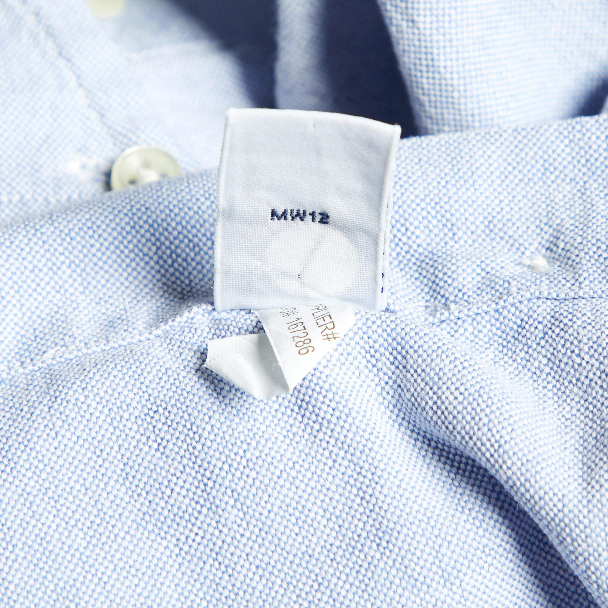 Ralph Lauren Light Blue Cotton Custom Fit Button Down Shirt S For Sale 1