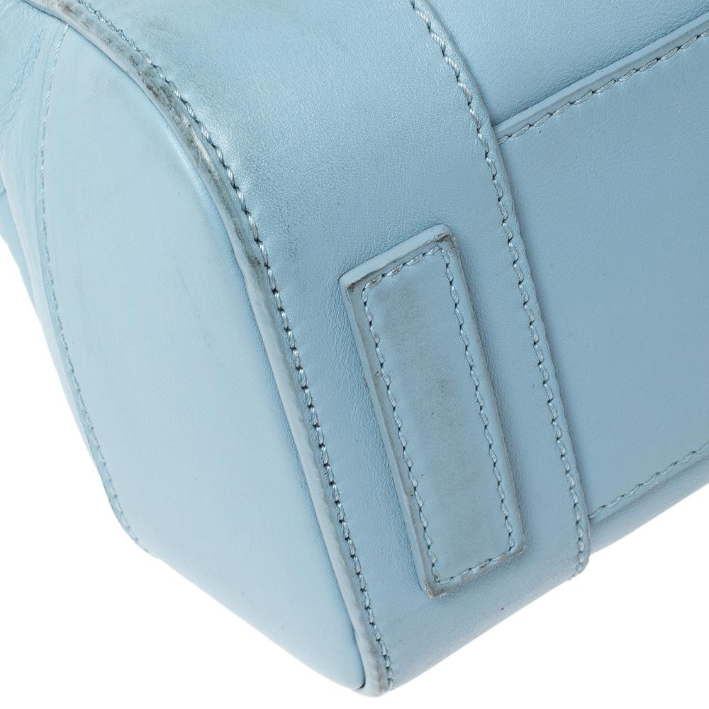 Ralph Lauren Light Blue Leather Soft Ricky Tote 2