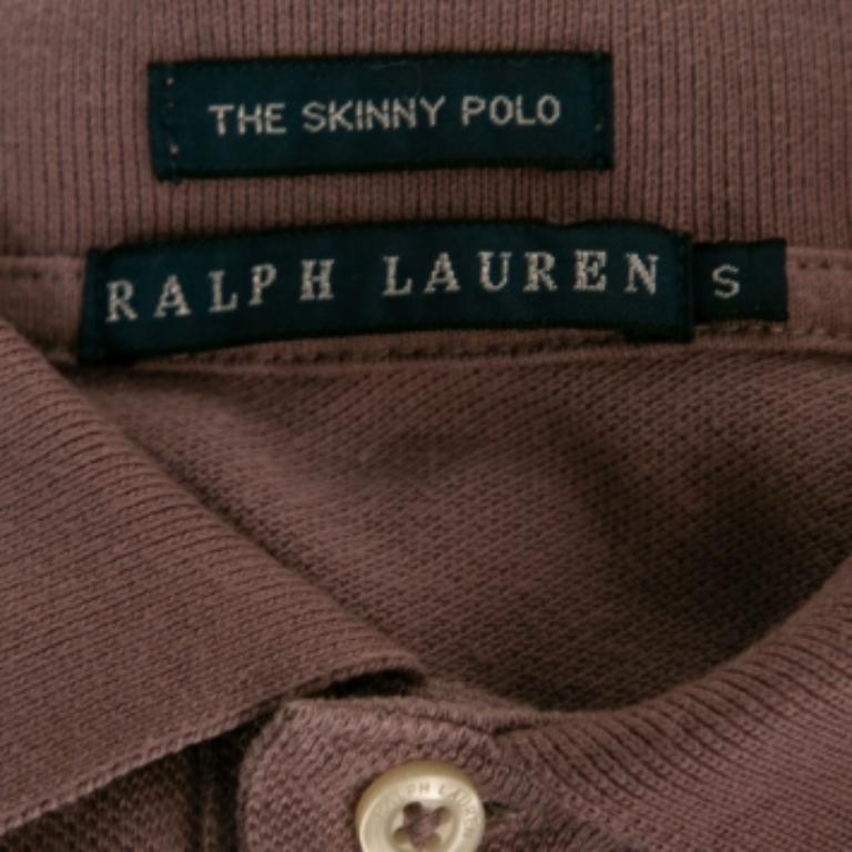 Donna Polo Ralph Lauren Lilac Cotton Pique Skinny Fit T S in vendita