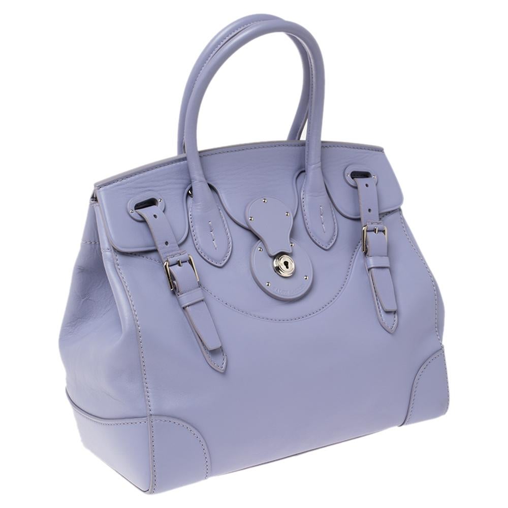 Purple Ralph Lauren Lilac Leather Ricky 32 Tote