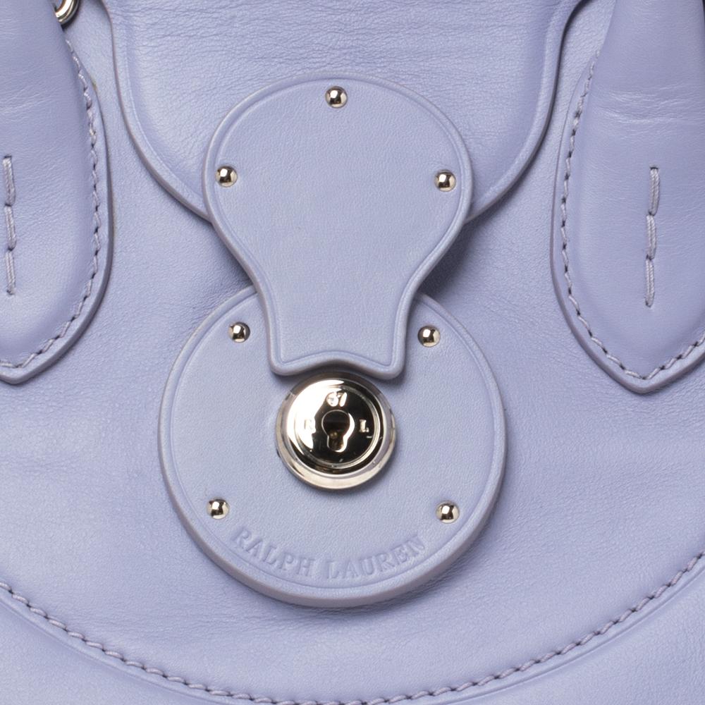 Ralph Lauren Lilac Leather Ricky 32 Tote 3