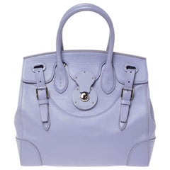 Ralph Lauren - Fourre-tout Ricky 32 en cuir lilas