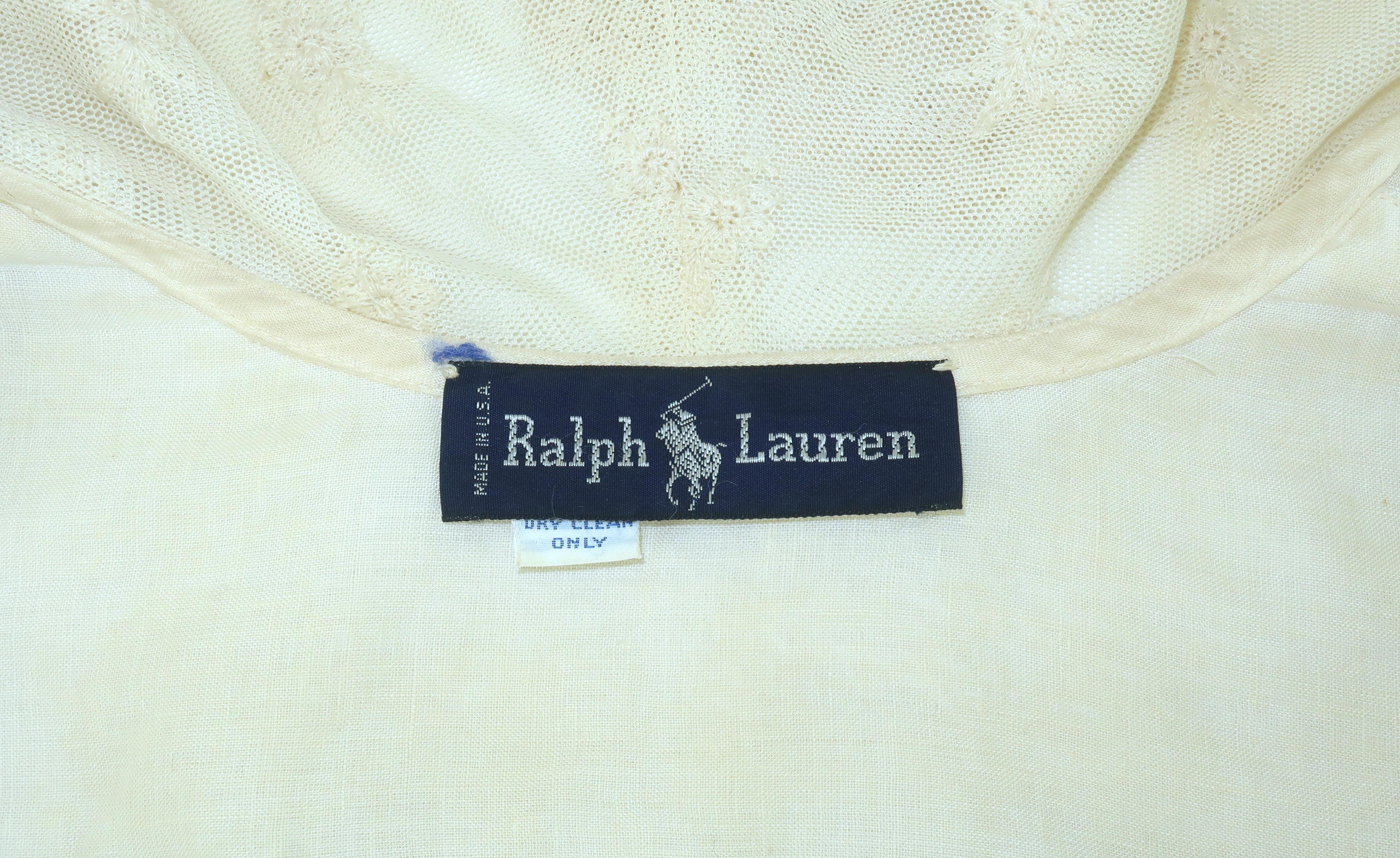 RALPH LAUREN Linen & Lace Blouse, 1980’s 6