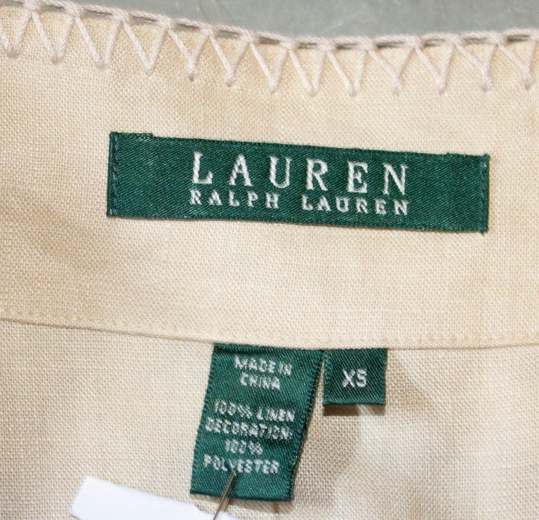 Ralph Lauren Linen Top For Sale at 1stDibs