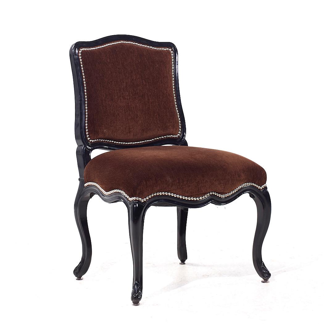 Ralph Lauren Louis XV Occasional Lounge Chairs - Pair In Good Condition For Sale In Countryside, IL