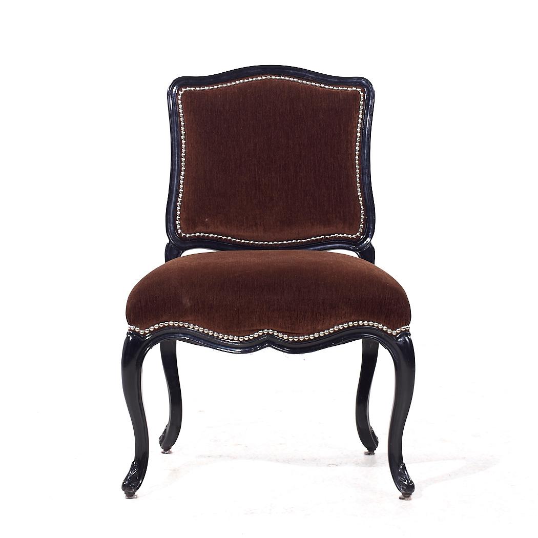 20th Century Ralph Lauren Louis XV Occasional Lounge Chairs - Pair For Sale