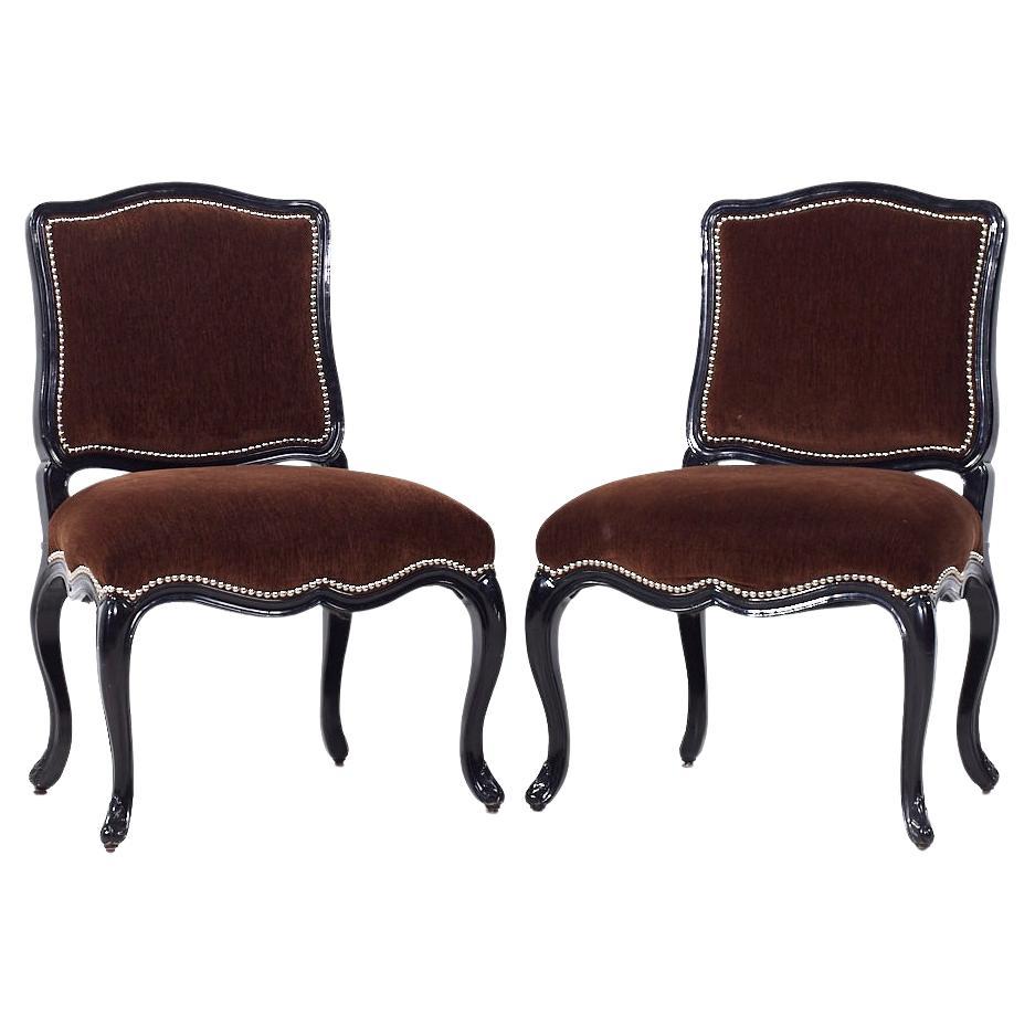 Ralph Lauren Louis XV Occasional Lounge Chairs - Pair