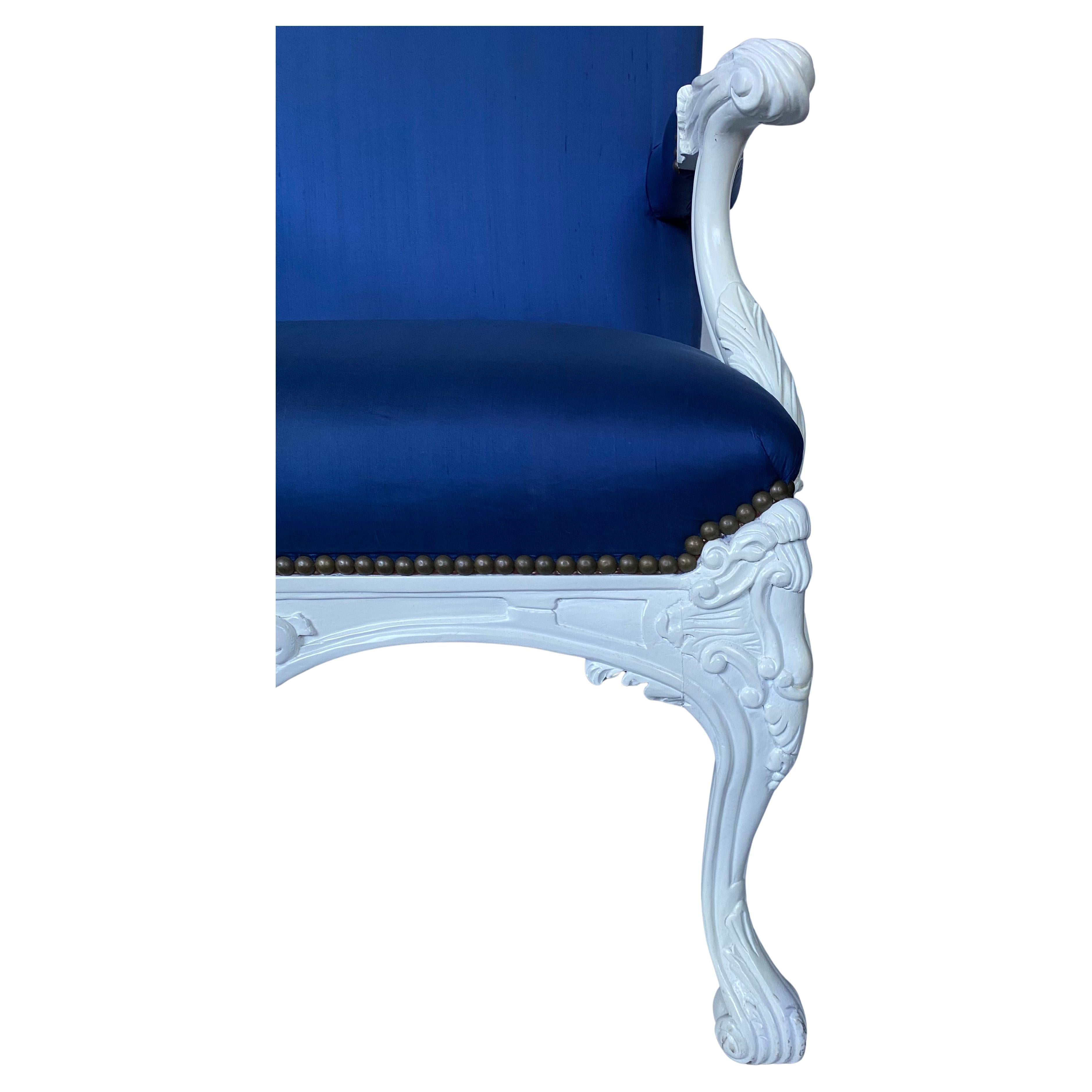 Ralph Lauren Louis XVI Style Carved Bergère Armchair For Sale 3