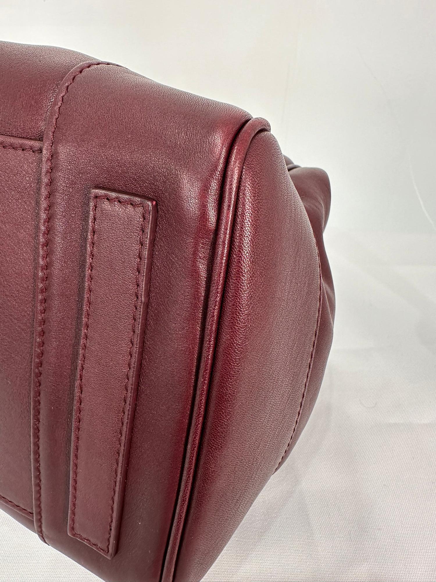 Ralph Lauren Luxe Burgundy Calf Ricky 33 Gold Hardware Handbag with Accessories 8