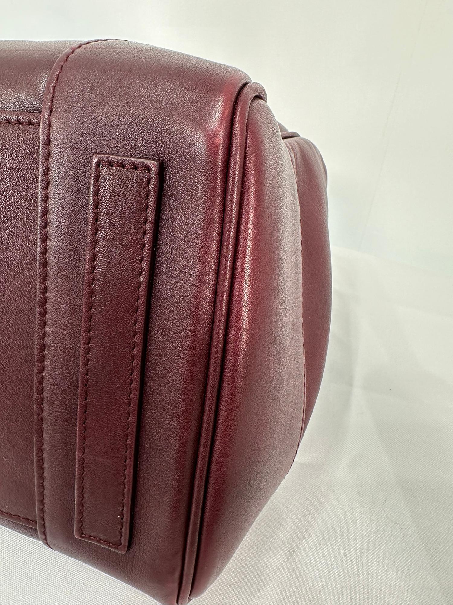 Ralph Lauren Luxe Burgundy Calf Ricky 33 Gold Hardware Handbag with Accessories 9