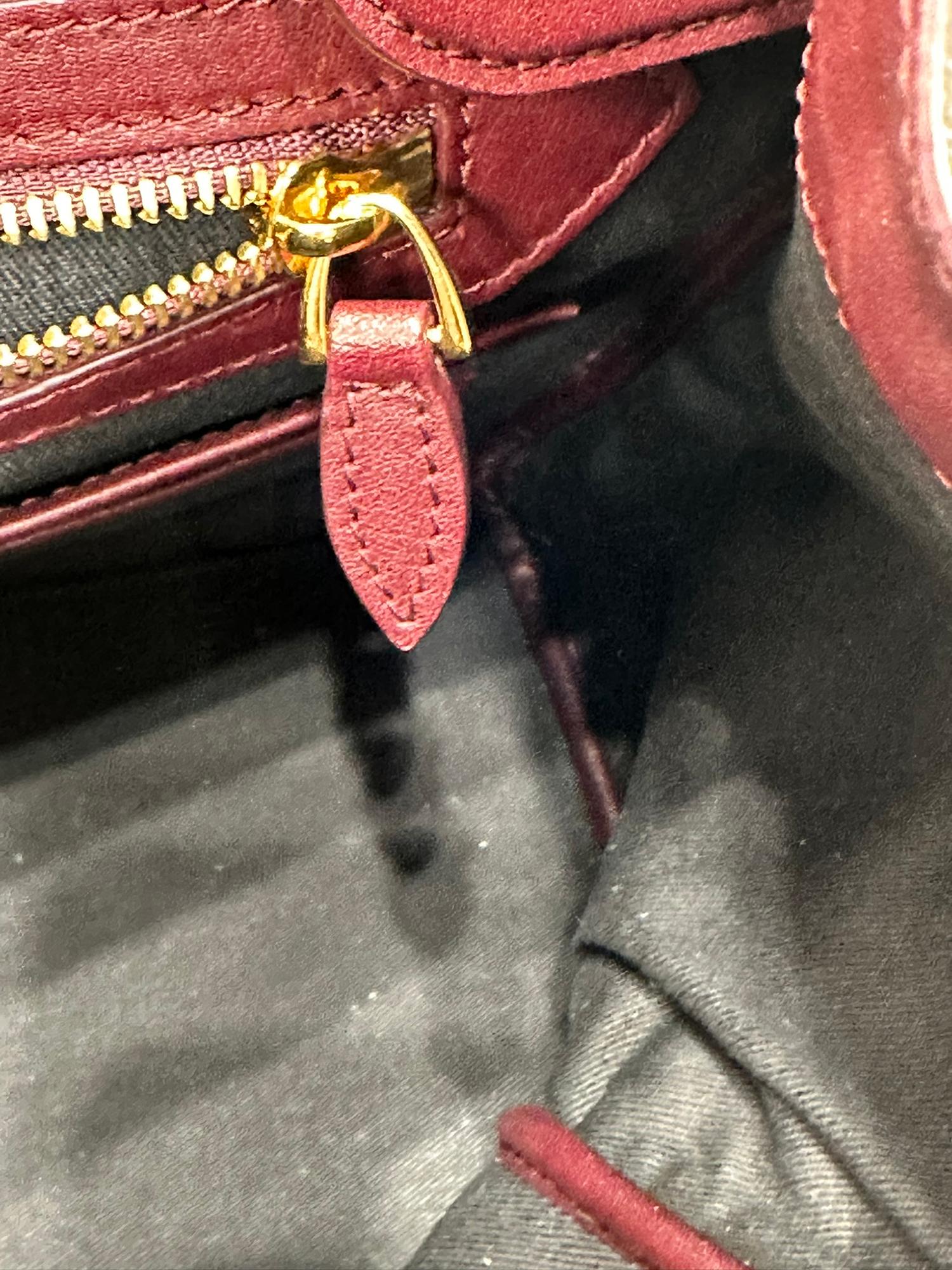 Ralph Lauren Luxe Burgundy Calf Ricky 33 Gold Hardware Handbag with Accessories 13