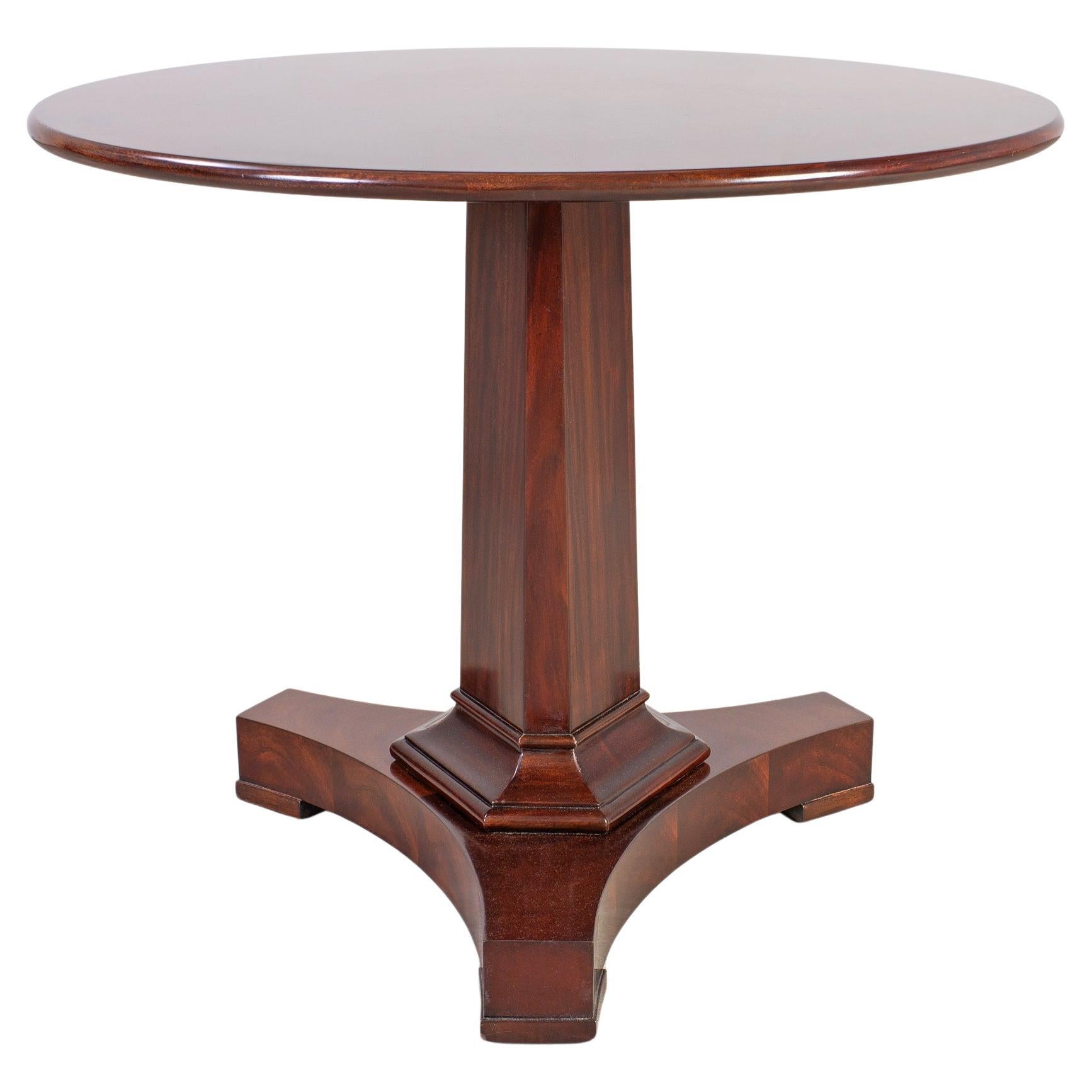Ralph Lauren Mahogany Bryce Pedestal Center Table For Sale