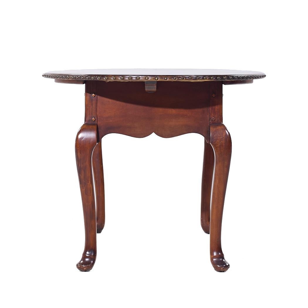 Ralph Lauren Mahogany George III Style Oval Leather Top Library Table Bon état - En vente à Countryside, IL