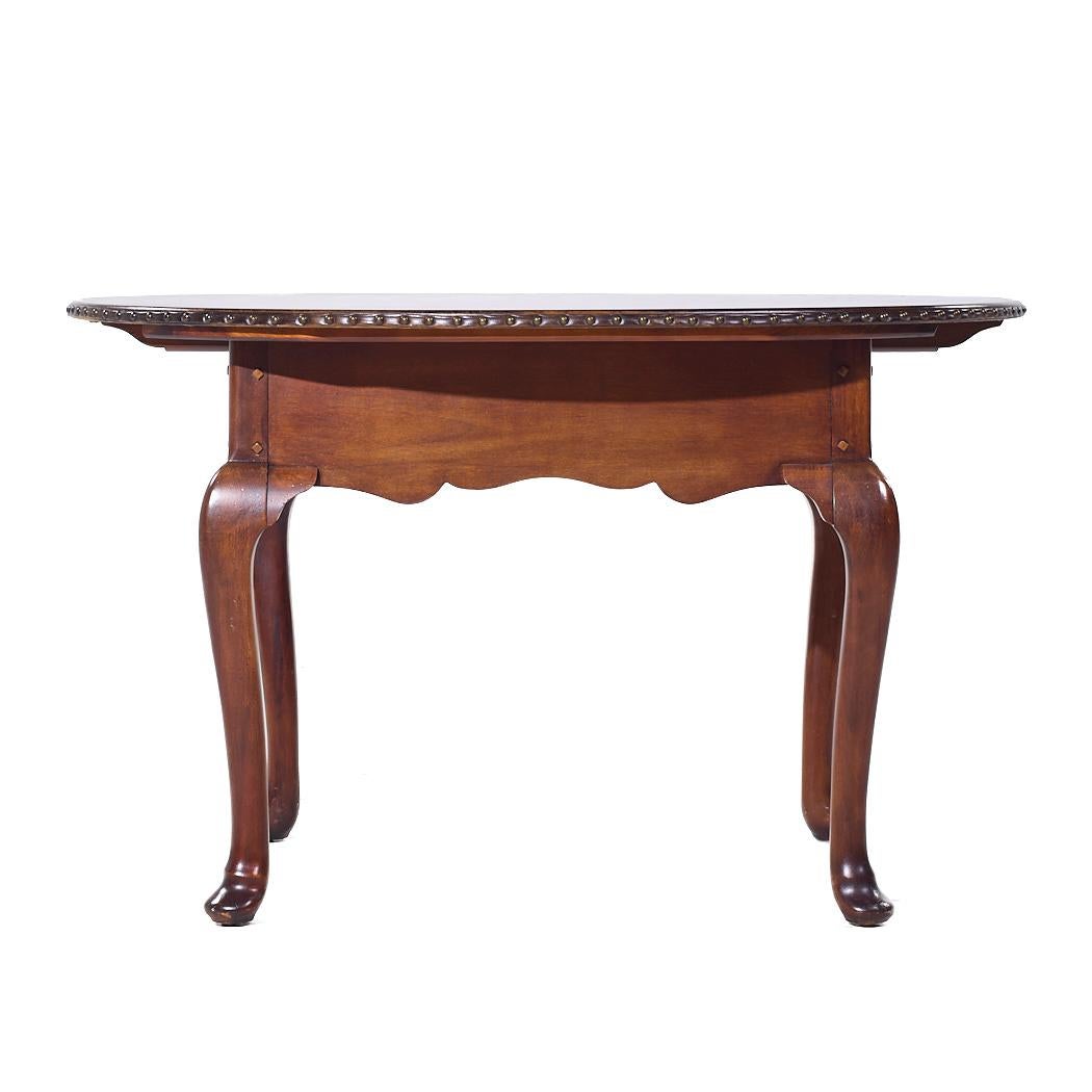 Ralph Lauren Mahogany George III Style Oval Leather Top Library Table en vente 1