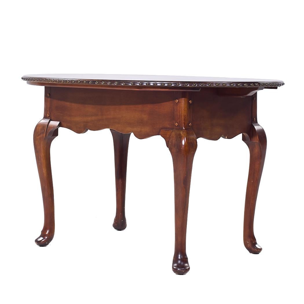 Ralph Lauren Mahogany George III Style Oval Leather Top Library Table en vente 2