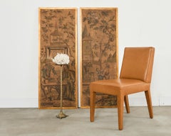 Ralph Lauren Mahogany Leather Italian Dalton Dining Chair