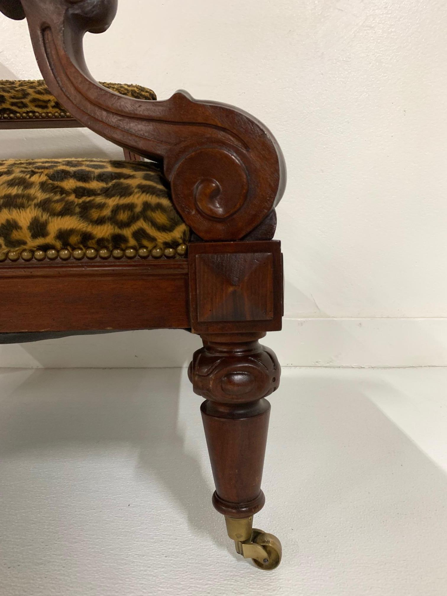 animal print chair and ottoman
