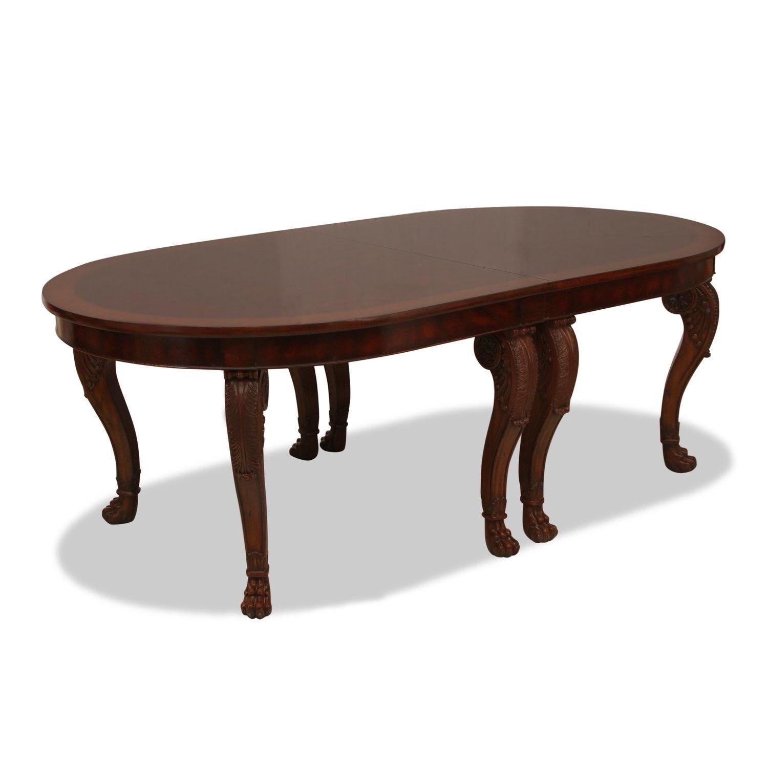 Table de salle à manger extensible traditionnelle Ralph Lauren en acajou Bon état - En vente à New York, NY