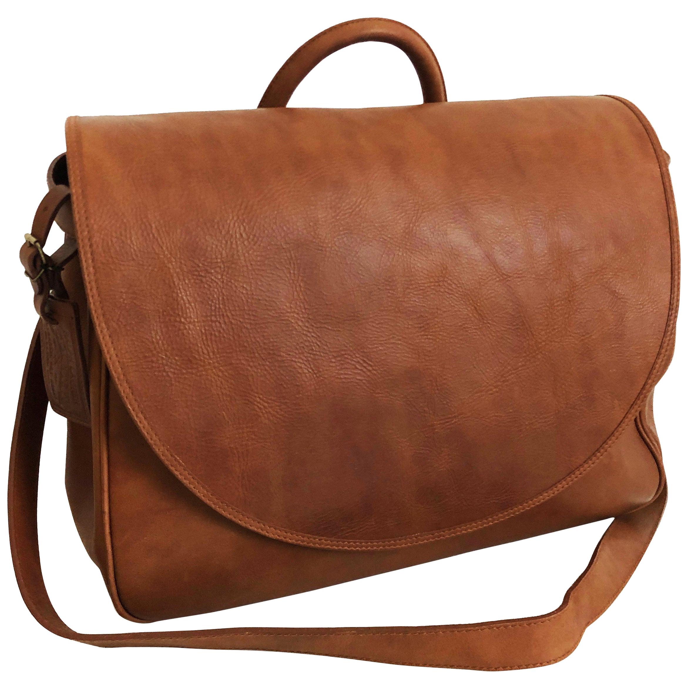 Ralph Lauren Mailbag XL Messenger Burnished Leather Travel Bag RL Country 