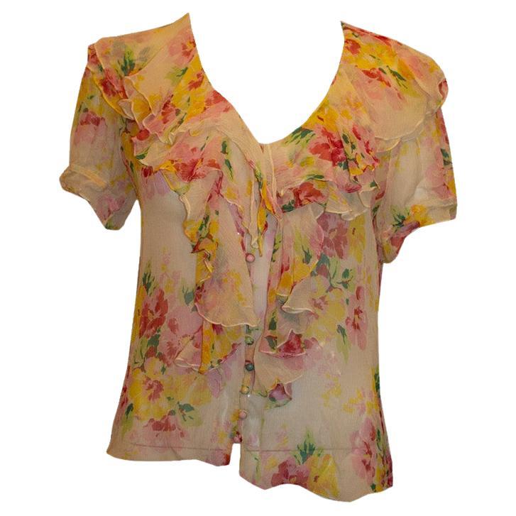 Camicetta in seta floreale Ralph Lauren Mainline