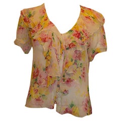 Ralph Lauren Mainline Floral Silk Blouse