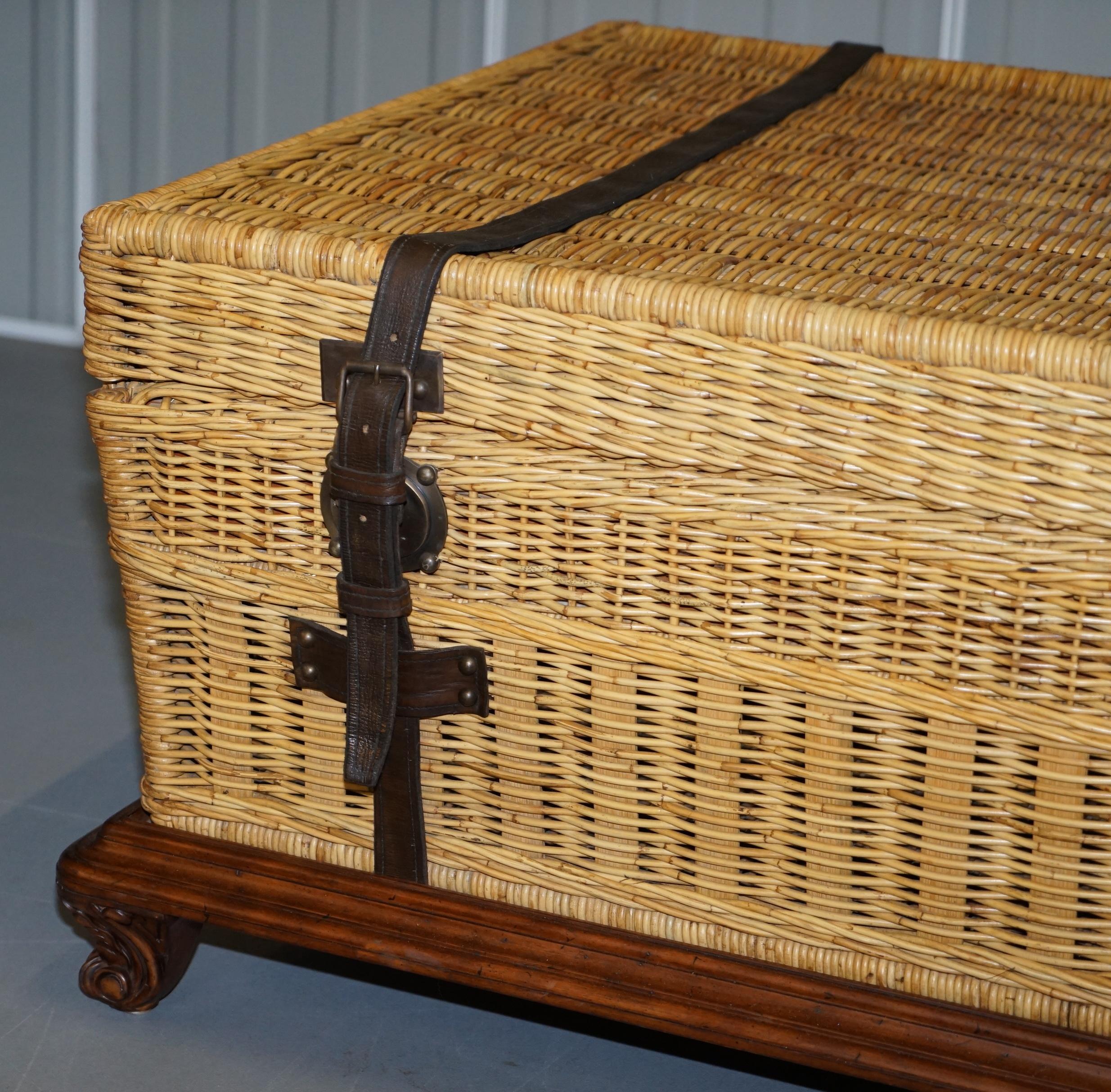 wicker chest coffee table