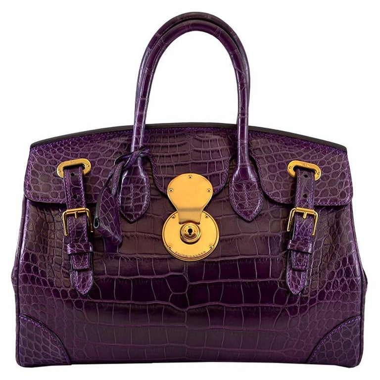 RALPH LAUREN Matte Deep Purple Alligator Crocodile Ricky Bag For Sale at  1stDibs | ralph lauren crocodile bag, ralph lauren alligator bag, ralph  lauren ricky bag alligator