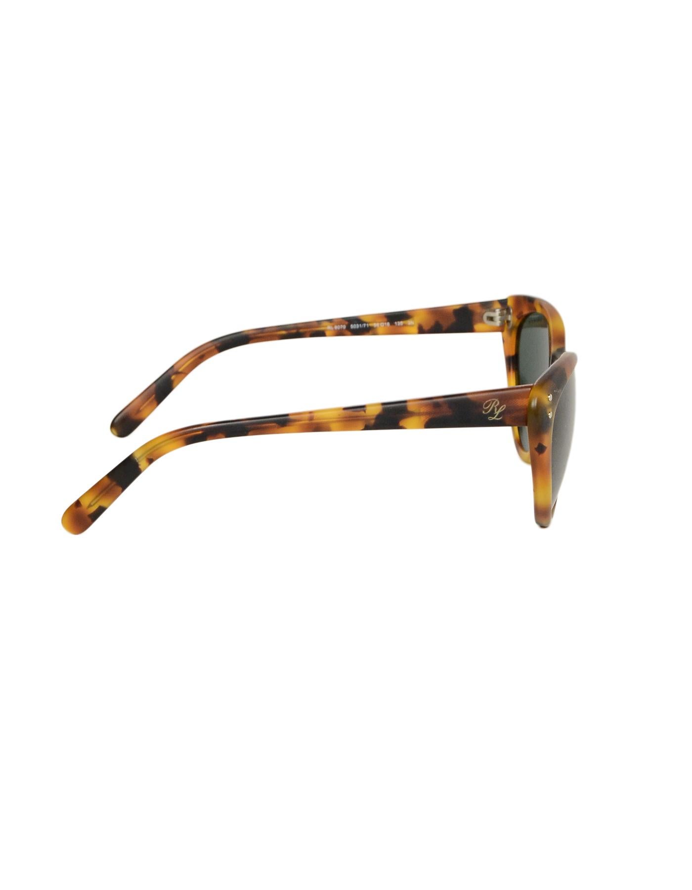 Ralph Lauren Matte Tortoise Cat Eye Sunglasses W Case For Sale At