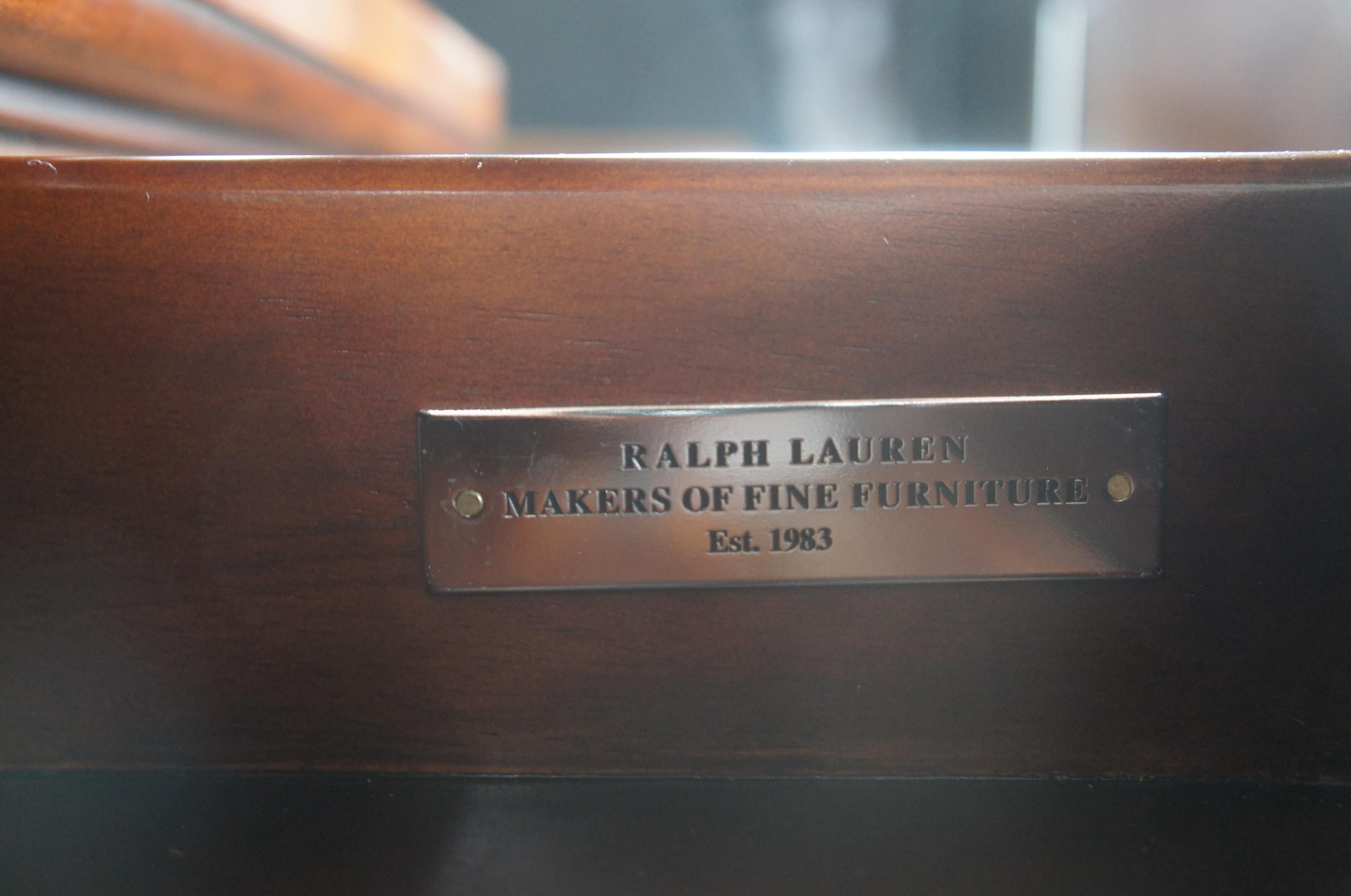 Ralph Lauren Mayfair English Regency Mahogany Mirrored Console Pier Hall Table 2