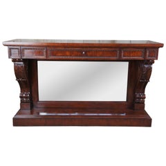 Ralph Lauren Mayfair English Regency Mahogany Mirrored Console Pier Hall Table