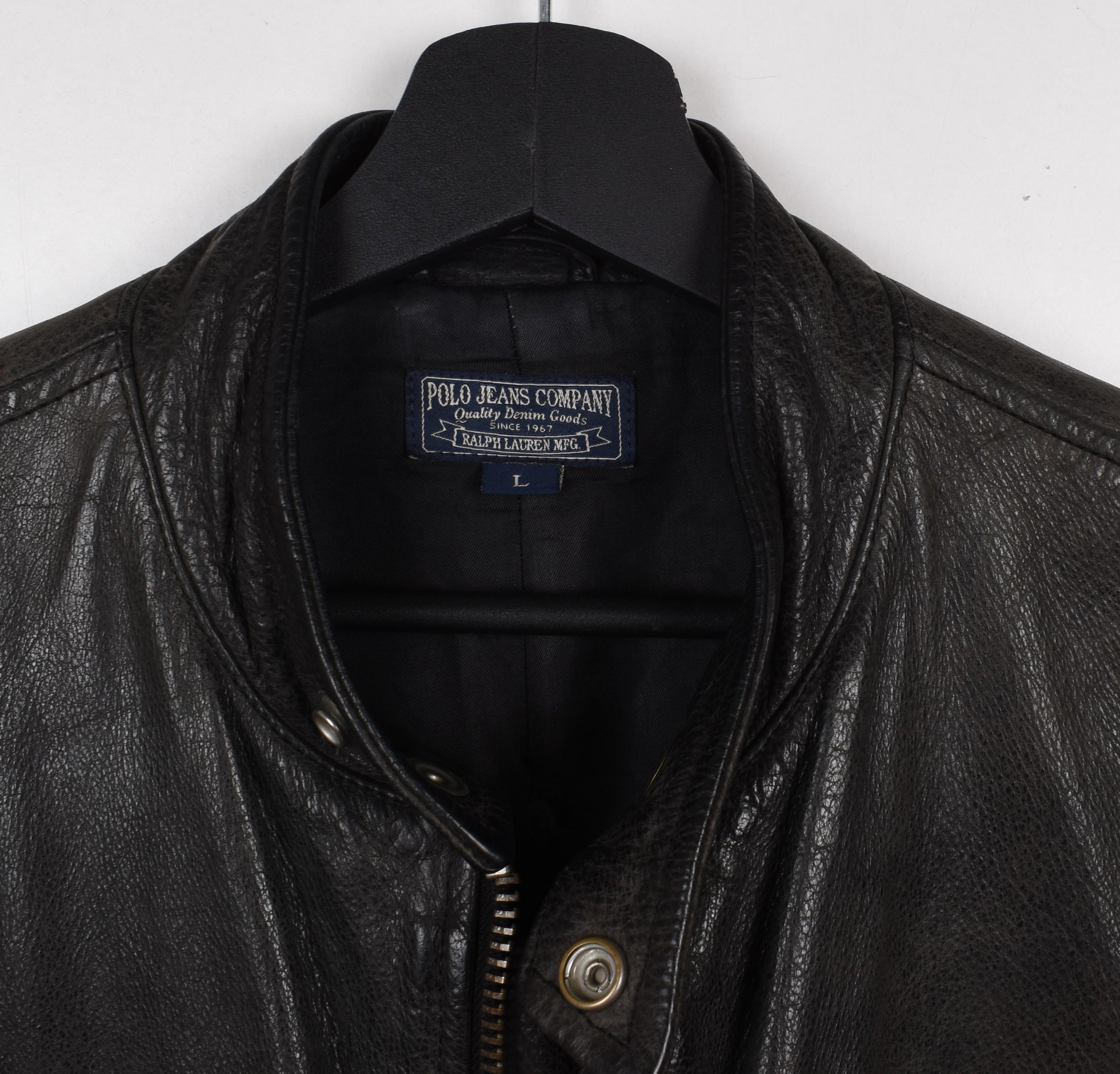 Ralph Lauren Homme Veste en cuir Taille L, S1553 Excellent état - En vente à Kaunas, LT