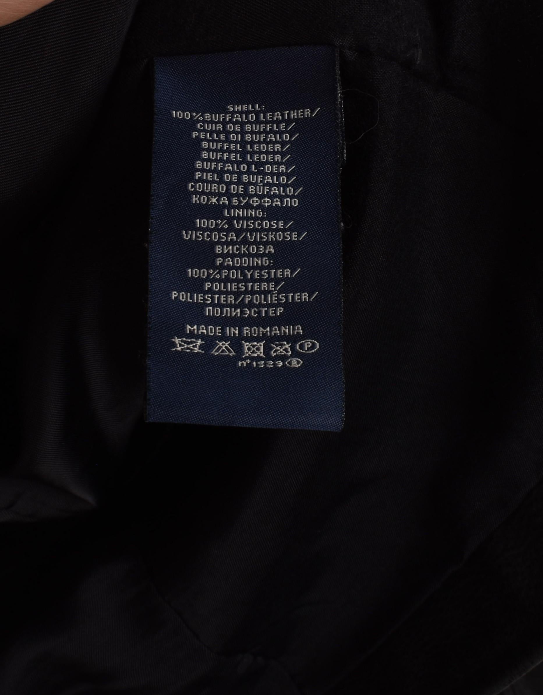 Ralph Lauren Homme Veste en cuir Taille L, S1553 Pour hommes en vente