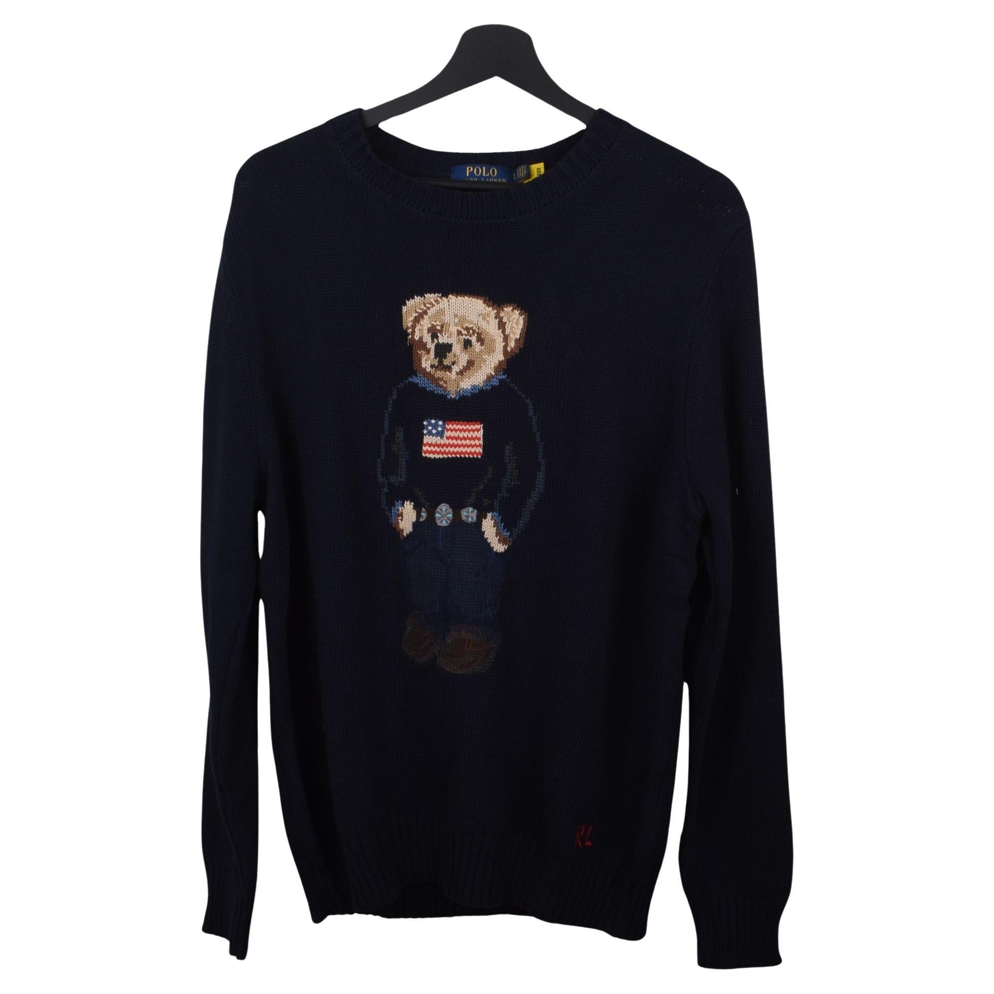 Ralph Lauren Men Bear Knit Sweater Size L
